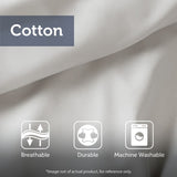 ZUN 5 Piece Cotton Floral Comforter Set with Throw Pillows B035128865