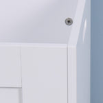 ZUN White Lift Top Entryway Storage Cabinet with 2 Safety Hinge, Wooden Toy Box W40914887