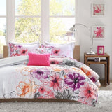 ZUN Floral Comforter Set B03595891