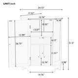 ZUN Bathroom Cabinet Triangle Corner Storage Cabinet with Adjustable Shelf Modern Style MDF Board, Black WF291477AAD