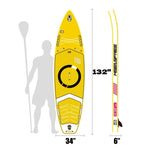 ZUN Inflatable Stand Up Paddle Board 11'x34"x6" With Accessories W144081497