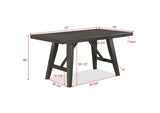 ZUN 1pc Transitional Farmhouse Charm Counter Height Rectangular Dining Table Dark Finishen Solid B011138350