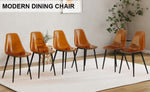 ZUN Modern simple golden brown dining chair plastic chair armless crystal chair Nordic creative makeup W1151P143525