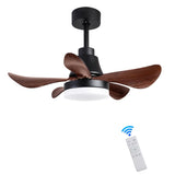 ZUN 28 lnch Ceiling Fan with Lights Remote Control, Small Ceiling Fan Flush Mount, 5 Reversible Blades, W1187118716