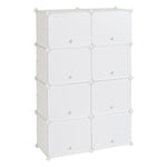 ZUN 7-Tier Portable 28 Pair Shoe Rack Organizer 14 Grids Tower Shelf Storage Cabinet Stand Expandable 41413335