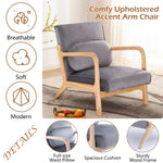 ZUN Premium velvet fabric chair with new foam cushion and sturdy rubber wood frame - comfortable and W1315122214