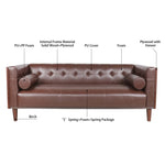 ZUN 78.74" Wooden Decorated Arm 3 Seater Sofa W68042992