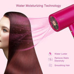 ZUN Water Ionic Hair Dryer, 1800W Blow Dryer with Magnetic Nozzle, 2 Speed and 3 Heat Settings, Powerful W104156937
