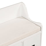 ZUN TREXM Movable Cushion Storage Bench with Drawers and Backrest for Entryway and Living Room WF287471AAK