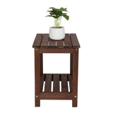 ZUN Rectangular Wood Side Table Light Brown 64934750