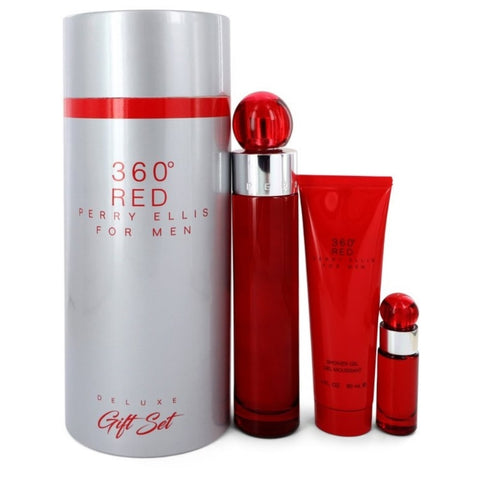 Perry Ellis 360 Red by Perry Ellis Gift Set -- for Men FX-550695