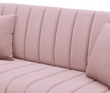 ZUN [New Design] Modern and comfortable pink Australian cashmere fabric sofa, comfortable loveseat with W128152239