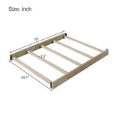 ZUN Full Size Conversion Kit Bed Rails for Convertible Crib, Stone Gray WF299789AAE
