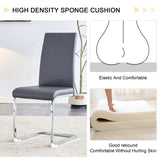ZUN Modern dining chair, PU faux leather backrest cushion side chair, suitable for dining, kitchen, W1151P145211