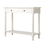 ZUN 2-Tier Console Table with 2 Drawers, Console Tables for, Sofa Table with Storage Shelves, 12371188