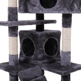 ZUN Cat Tree Cat Tower with Scratching Ball, Plush Cushion, Ladder and Condos for Indoor Cats, Gray W2181P147631