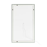 ZUN 40"x 24" Square Built-in Light Strip Touch LED Bathroom Mirror Silver 27416333