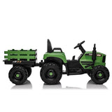 ZUN Ride on Tractor with Trailer,12V Battery Powered Electric Tractor Toy w/Remote Control,electric car W1396124970