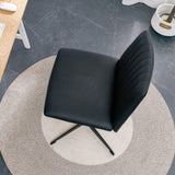 ZUN Black High Grade Pu Material. Home Computer Chair Office Chair Adjustable 360 &deg; Swivel Cushion Chair W1151110975