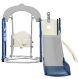 ZUN Toddler Slide and Swing Set 5 in 1, Kids Playground Climber Slide Playset with Telescope, PP321359AAC