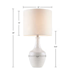 ZUN Celine Textured Ceramic Table Lamp B03595703