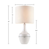 ZUN Celine Textured Ceramic Table Lamp B03595703