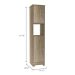 ZUN Brighton 1-Shelf Linen Cabinet Light Oak B06280089