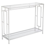 ZUN Toughened Glass Panel Console Table 32569773