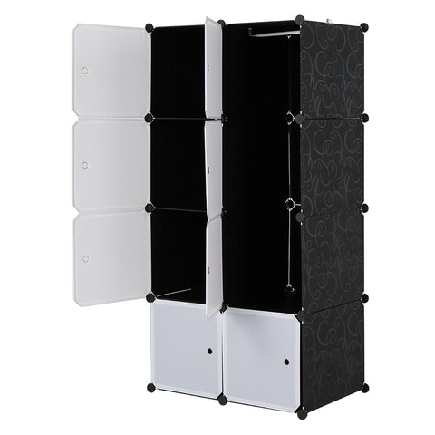 ZUN 8 Cube Organizer Stackable Plastic Cube Storage Shelves Design Multifunctional Modular Closet 40658987