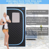 ZUN Portable Plus Type Full Size Far Infrared Sauna tent. Spa, Detox ,Therapy and Relaxation at W78251812