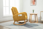 ZUN COOLMORE living room Comfortable rocking chair living room chair Yellow W395104214