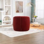 ZUN COOLMORE Accent with Ottoman, Mid Century Modern Barrel Upholstered Club Tub Round Arms W395120032