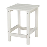 ZUN 36*36*47cm Single Layer Square HDPE Side Table White 27369810