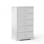 ZUN Modern 5 Tier Bedroom Chest of Drawers, Dresser with Drawers, Clothes Organizer -Metal Pulls for W1668141849