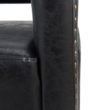 ZUN Boccaccio Swivel Barrel Chair-BLACK W1137142485