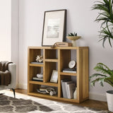 ZUN Open Wooden Open Shelf Bookcase, Freestanding Display Storage Cabinet with 7 Cube Storage Spaces, W1781115099