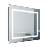 ZUN 48x36inch LED Bathroom Mirror,3000-6000K Gradient Front and Backlit LED Mirror for Bathroom,3Colors W2091126994