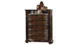 ZUN Roma Traditional Style 5-Drawer Chest With Metal Handle Pulls Made with Wood in Dark Walnut 808857853837
