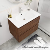 ZUN 30" Bathroom Vanity With Gel Basin Top, Soft Close Drawer W99981585