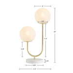 ZUN Metal 2-Light Globe Table Lamp B03594984
