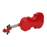 ZUN New 4/4 Acoustic Violin Case Bow Rosin Red 26744374