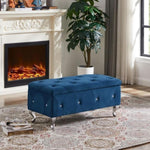 ZUN Storage Bench, Flip Top Entryway Bench Seat with Safety Hinge, Storage Chest with Padded Seat, Bed W135964056