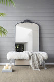 ZUN 66" x 36" Full Length Mirror, Arched Mirror Hanging or Leaning Against Wall, Large Black Mirror for W2078124105