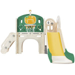 ZUN Kids Slide Playset Structure, Freestanding Castle Climbing Crawling Playhouse with Slide, Arch PP300683AAL