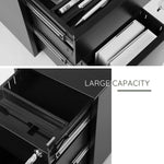 ZUN 2 Drawer Mobile File Cabinet with Lock Metal Filing Cabinet for Legal/Letter/A4/F4 Size, Fully W141172169