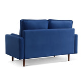 ZUN 57.1” Upholstered Sofa Couch Furniture, Modern Velvet Loveseat, Tufted 3-seater Cushion with Bolster B082111395
