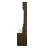ZUN Wood Coat Rack, Storage Shoe Cabinet, with Clothes Hook, with Sponge Pad Product, Multiple Storage 36428538