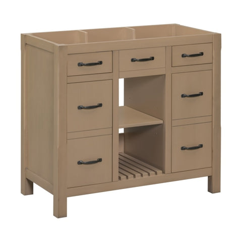 ZUN 36''Bathroom Vanity without Sink,Modern Bathroom Storage Cabinet with 2 Drawers and 2 Cabinets,Solid WF316255AAN