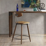 ZUN Frazier Counter Stool 24" With Back B03548395