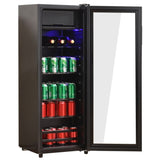 ZUN 4.5Cu.ft mini fridge, 0.3Cu.ft freezer, up to 94 cans of soda, beer or wine. Silent, high-efficiency ES313065AAB